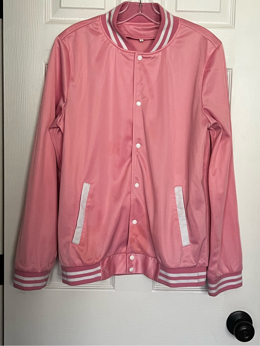 Women's Bomber Jacket. Size Large Pink. Used Good Condition